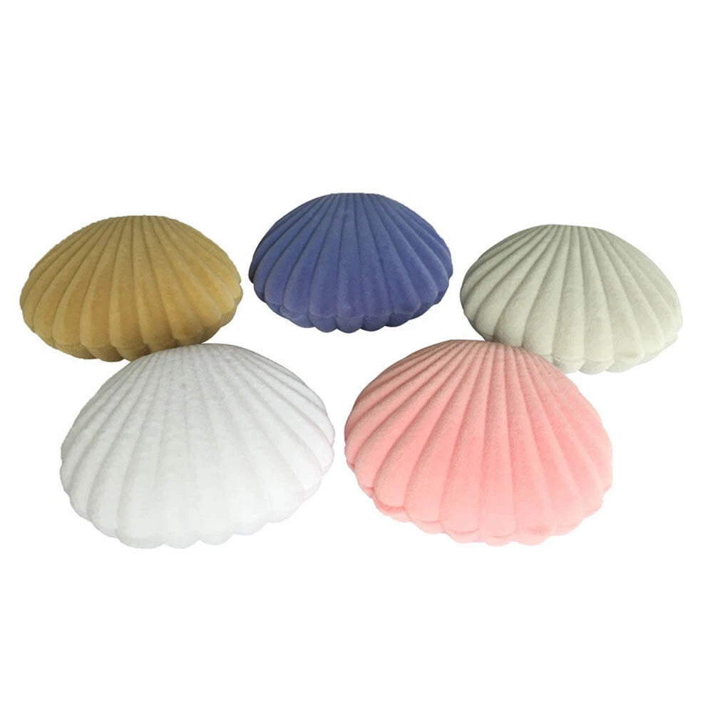 10Pcs Shell Velvet Ring Case Earrings Necklace Jewelry Display Storage Gift Box | eBay