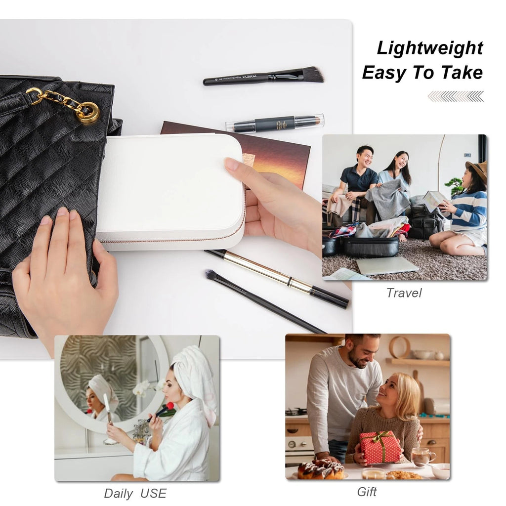 Travel Jewelry Boxes Organizer, Zippered Portable Small Travel Jewellery Boxe... | eBay