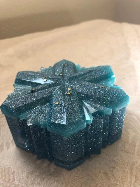 Blue shiny resin jewelry box | eBay