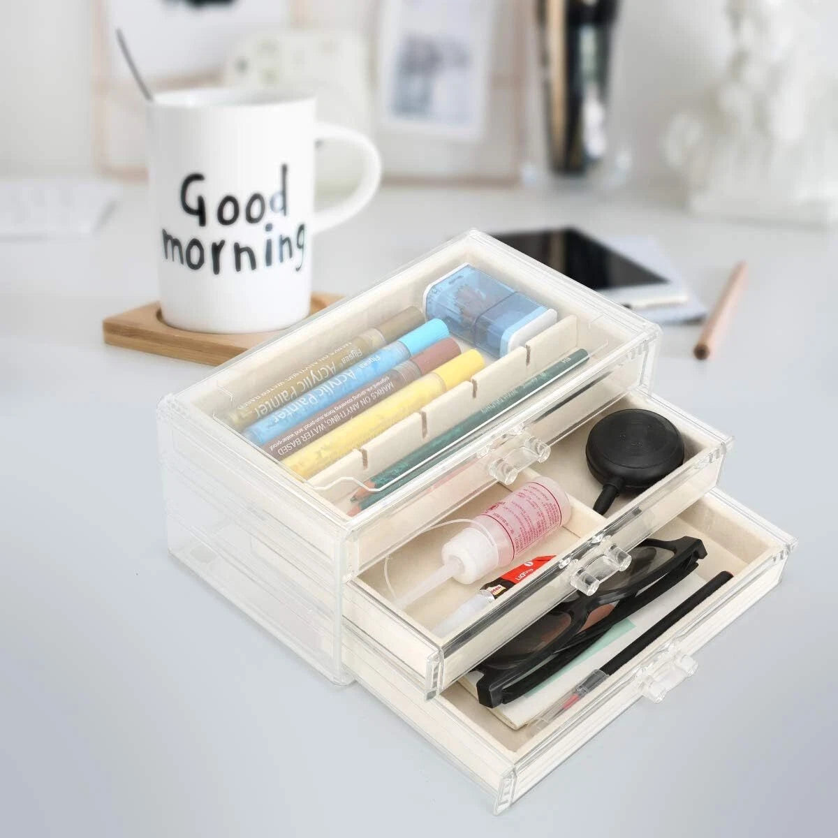 Acrylic Jewelry Organizer Makeup Cosmetic Storage Organizer box Clear Jewelry Ca | eBay