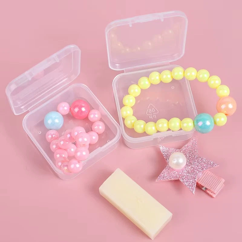 6/60Pcs Mini Plastic Box Square Transparent Storage Box for Jewelry Earrings Rin | eBay