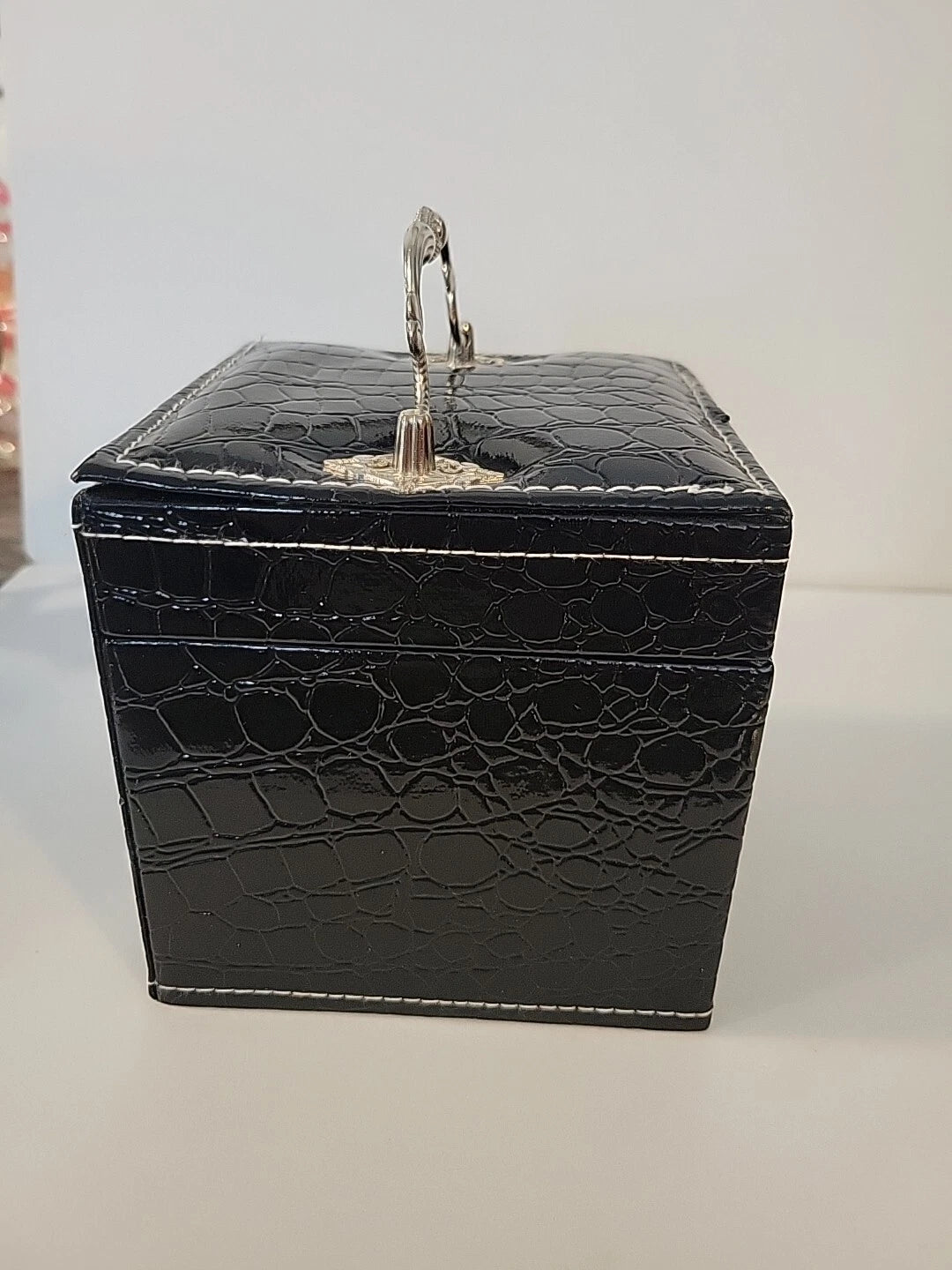 Black Square Mirror Jewelry Box Storage Organizer Women Case Jewelry | eBay