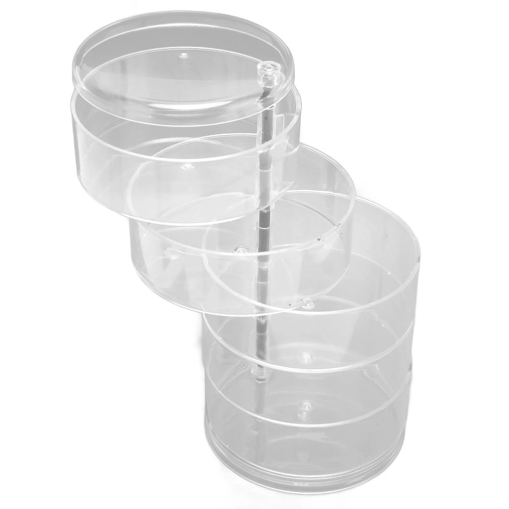 Rotatable Jewelry Box 5 Layer Transparent 360 Degree Rotation Space Saving E DGD | eBay