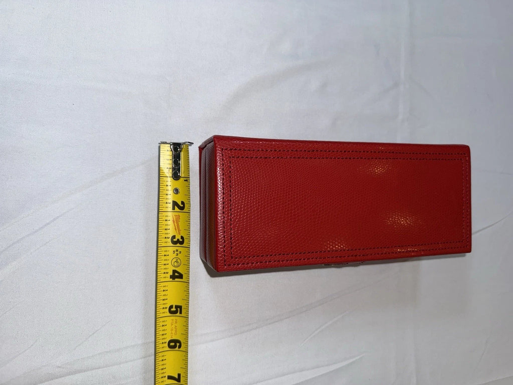 Jewelry Case Travel Box Removeable Zip Pouches Hinged Hard Side Red | eBay