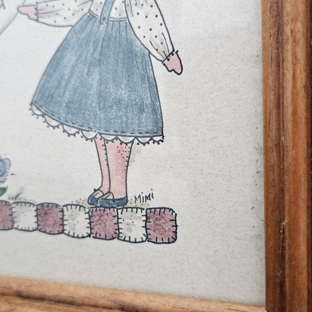 Vintage Mimi Wooden Framed Jewelry Box Friendship takes Two Me & You | eBay