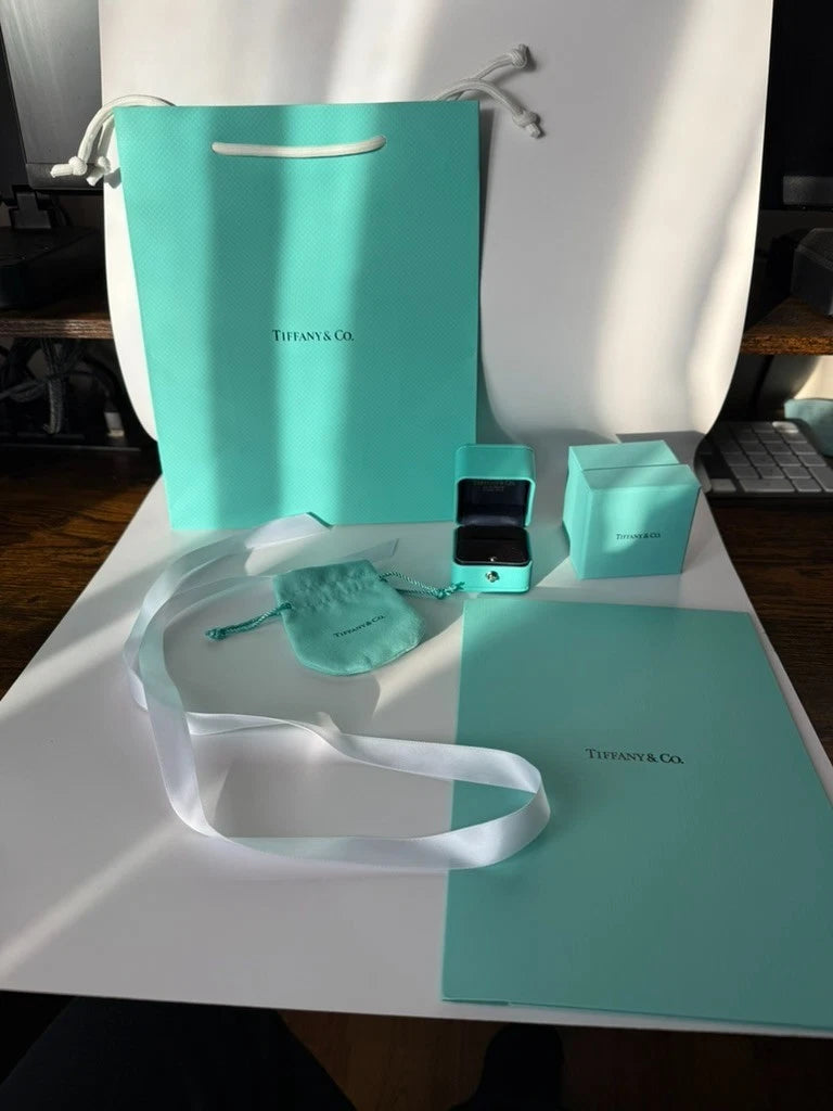 Tiffany & Co Engagement Box + Outer Box + Pouch + Certificate + Folder +Bag | eBay