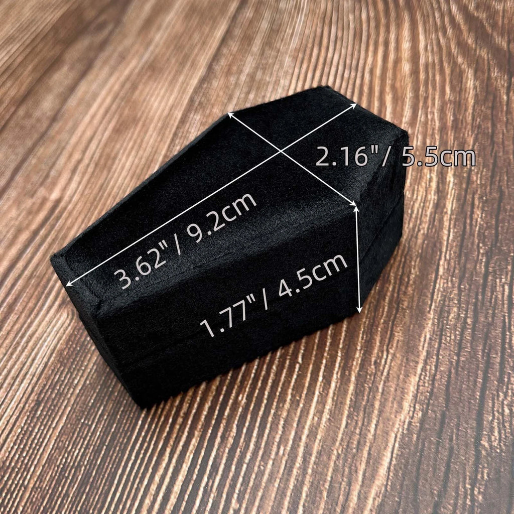 Gothic Coffin Ring Box - Premium Handmade Velvet Wedding Engagement Rings Bea... | eBay