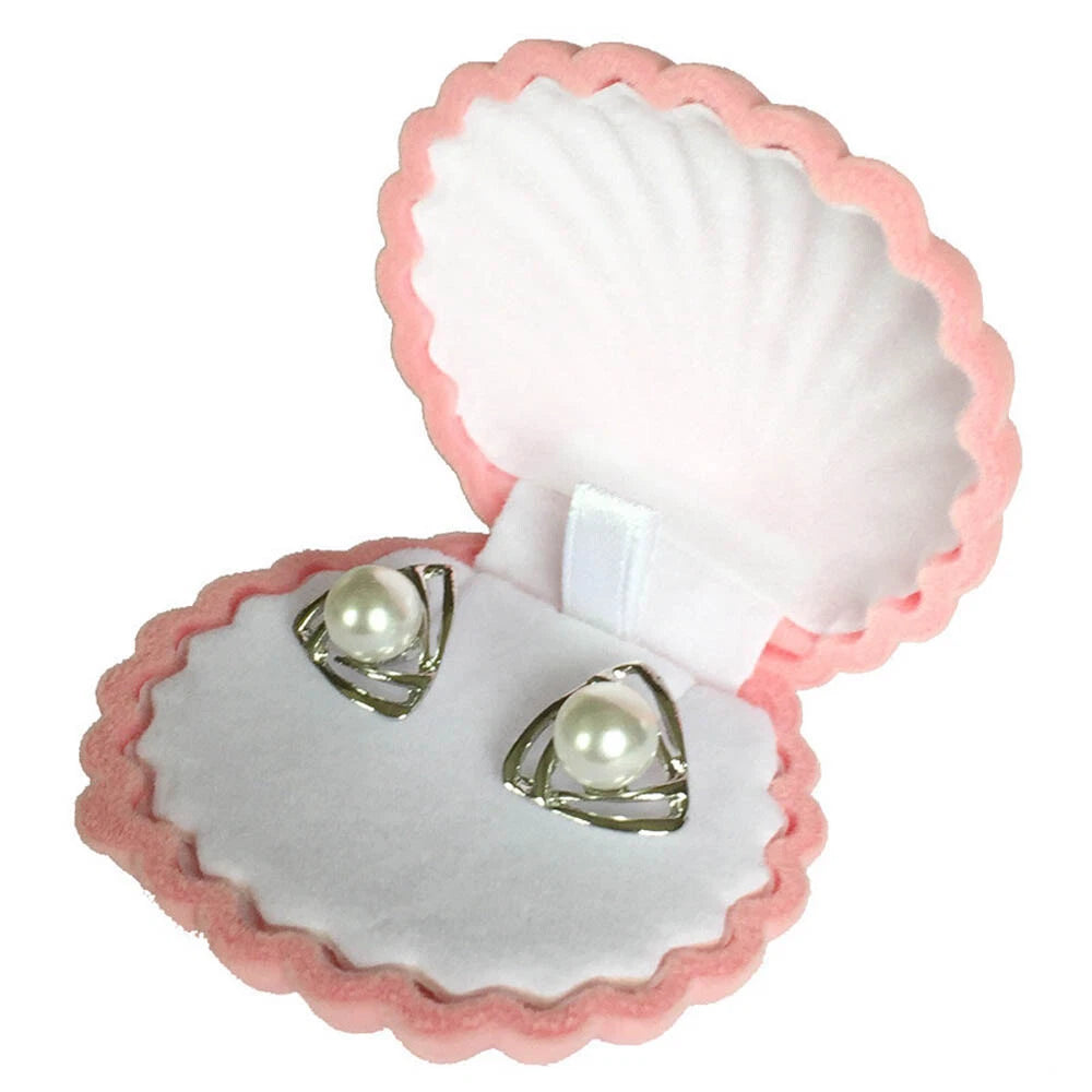 10Pcs Shell Velvet Ring Case Earrings Necklace Jewelry Display Storage Gift Box | eBay