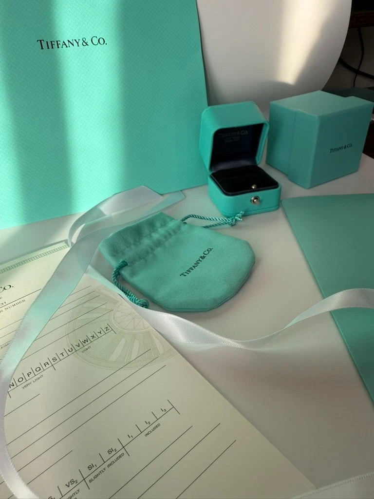 Tiffany & Co Engagement Box + Outer Box + Pouch + Certificate + Folder +Bag | eBay