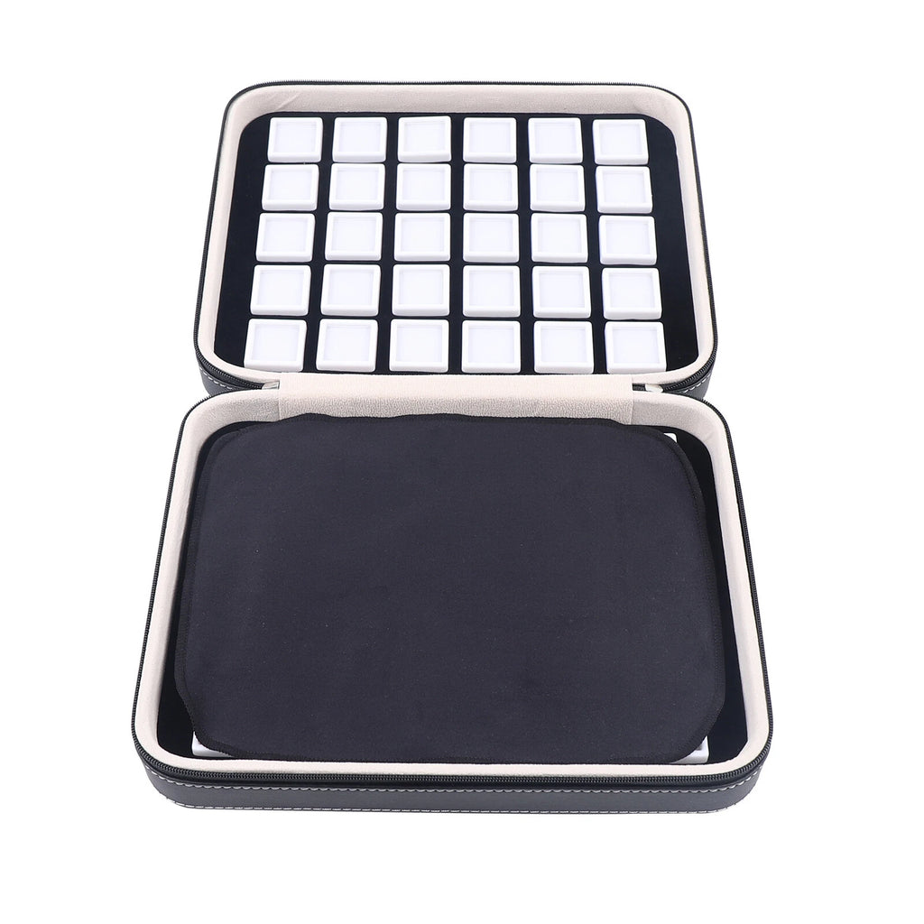 Jewelry Display Box Gemstone Jade Gem Organizer Earrings Storage Case 60 Grids | eBay