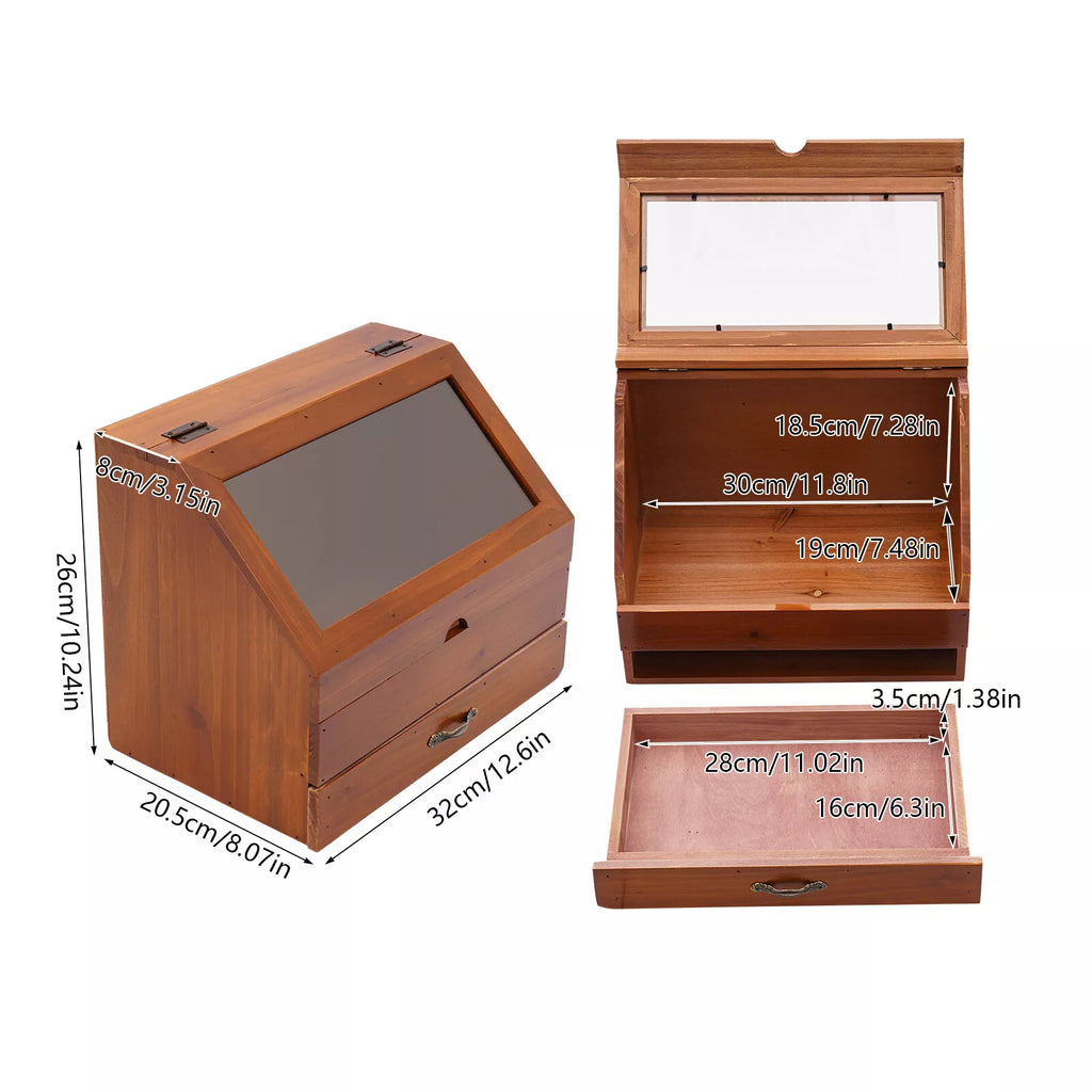 Wooden Perfume Organizer with Drawer - Stylish Jewelry Storage Box | eBay