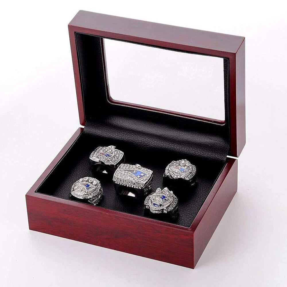 Championship Ring Display Case Box Wooden Storage Box for Sports Fans 5/6 Holes | eBay