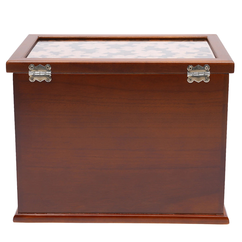 6 Layers Wooden Jewelry Box Storage Cabinet Watch Bracelets Rings Organizer Case | eBay