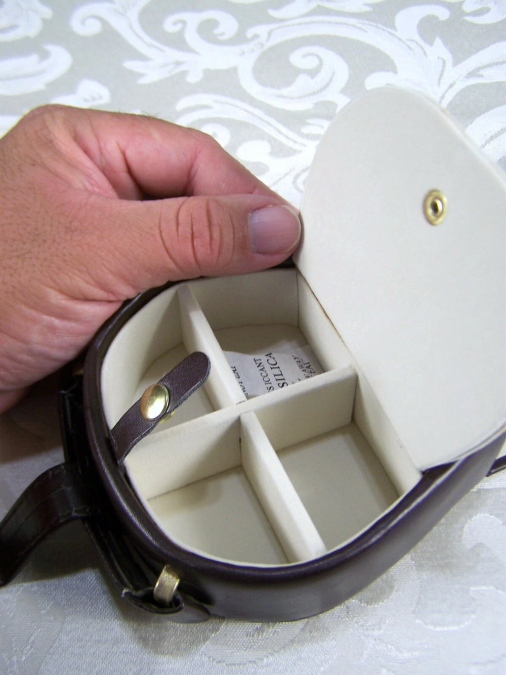 Small Jewelry Box Brown with Clasp For rings Chains Earrings Storage | eBay