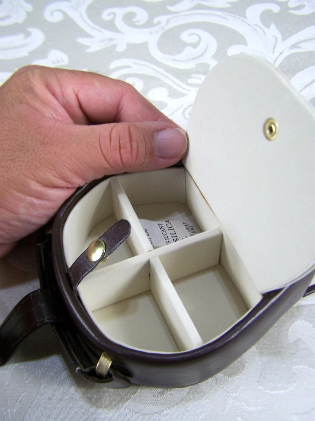 Small Jewelry Box Brown with Clasp For rings Chains Earrings Storage | eBay