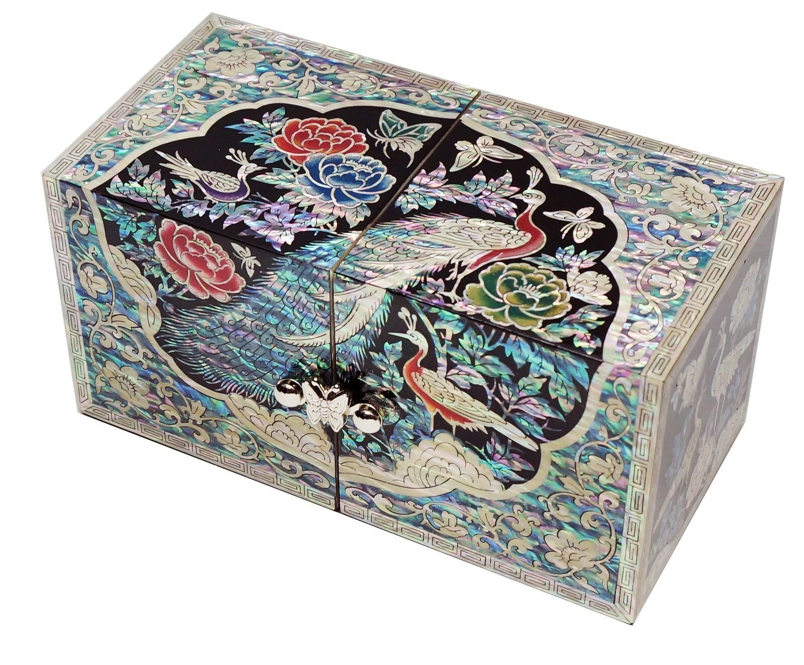 Mother of Pearl 4 Drawers Jewelry Box Necklace Bracelet Earrings Ring Box Case | eBay