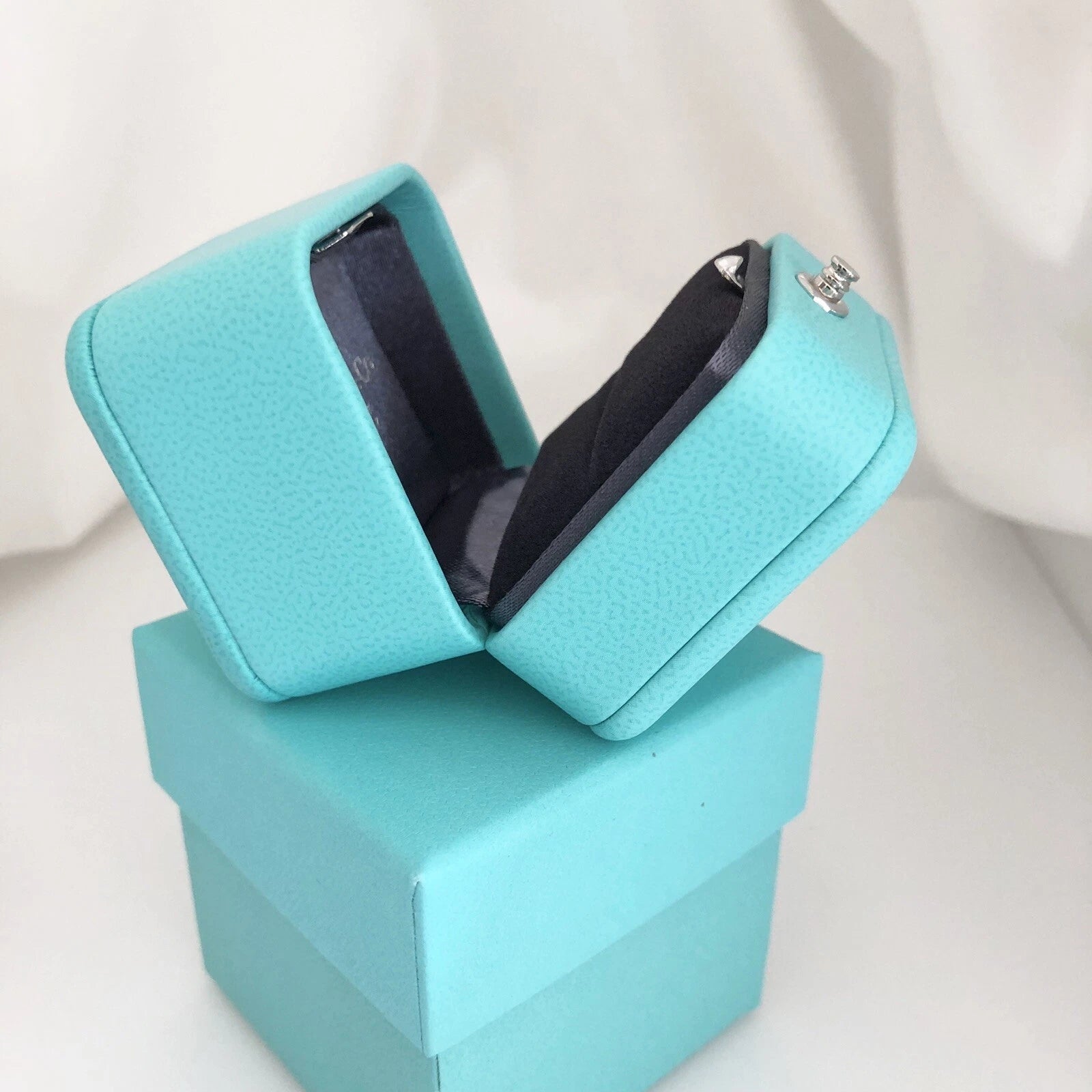Tiffany & Co Blue Leather Empty Ring Box and Blue Gift Box | eBay