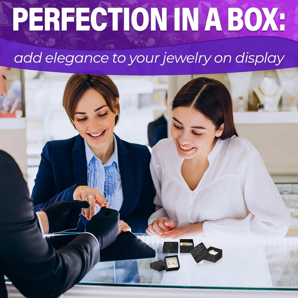Set of 24 Black Ring Gift Box - Elegant Design Ring Jewelry Box Set, Lightweight | eBay