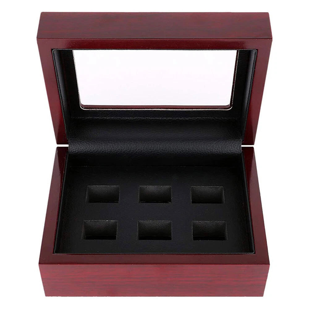 Championship Ring Display Case Box Wooden Storage Box for Sports Fans 5/6 Holes | eBay