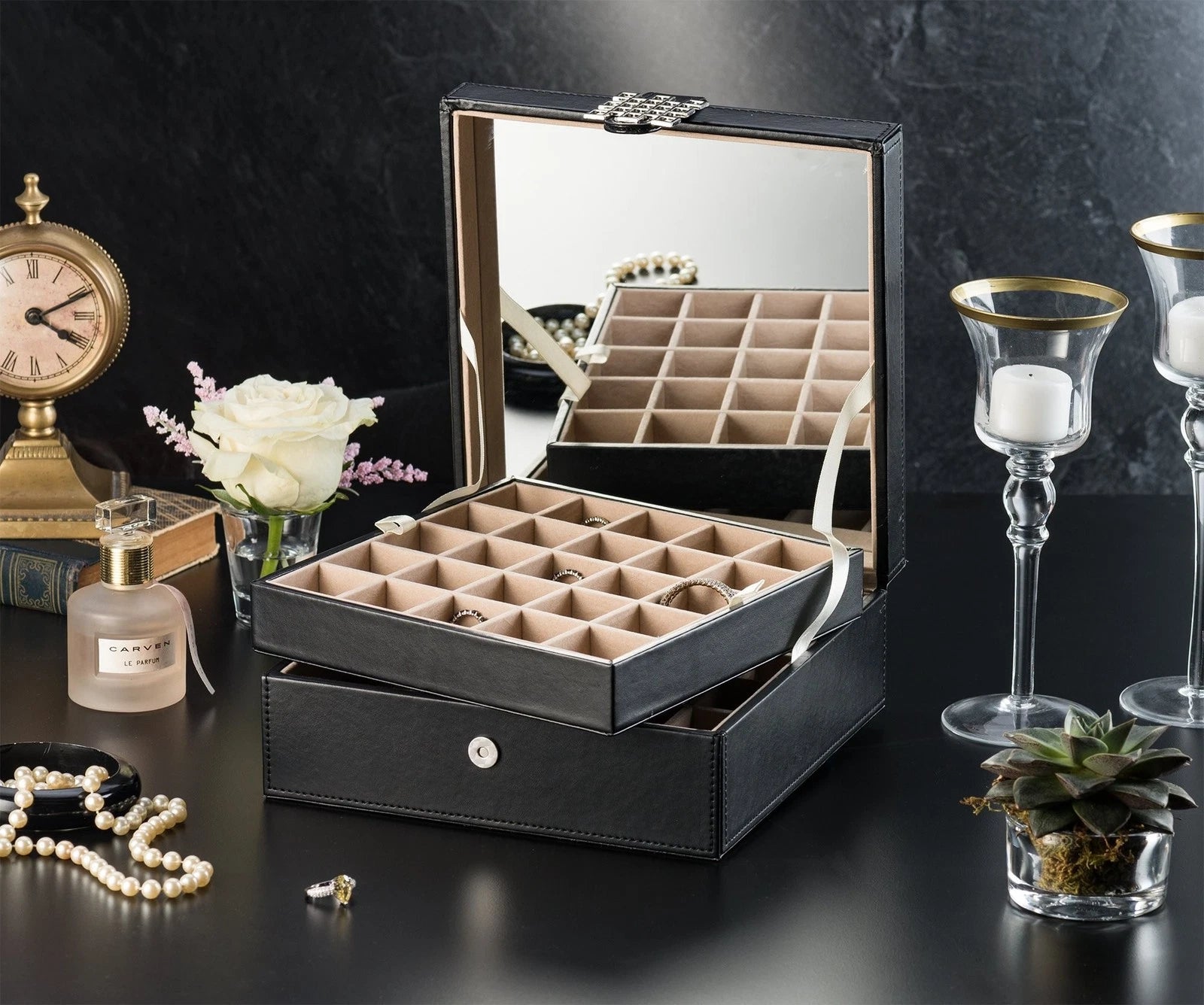 Earring Organizer - Classic 50 Section Jewelry Box/Case/Holder for Earrings, ... 678021712129| eBay