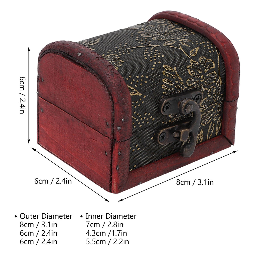 Retro Storage Box Hair Accessory Jewelry Storage Antique Wooden Organizer Case | eBay