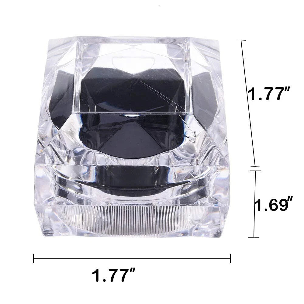 24Pcs Clear Crystal Ring Gift Boxes Earrings Jewelry Storage Black Box | eBay