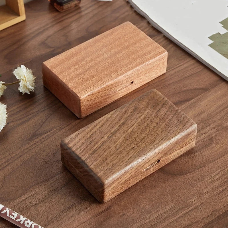 Portable Wood Jewelry Storage Box Necklace Earrings Rings Organizer Holder | eBay