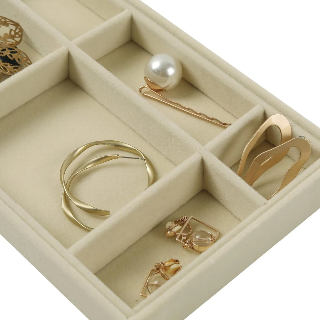 Set of 8 Stackable Velvet Jewelry Trays Organizer, Jewelry Storage Box Display T | eBay