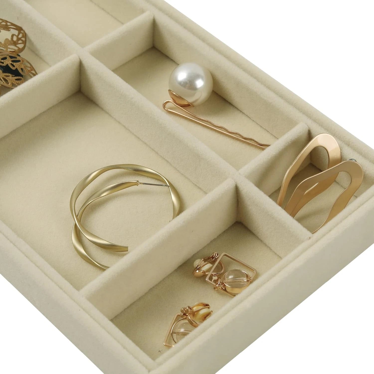 Set of 8 Stackable Velvet Jewelry Trays Organizer, Jewelry Storage Box Display T | eBay