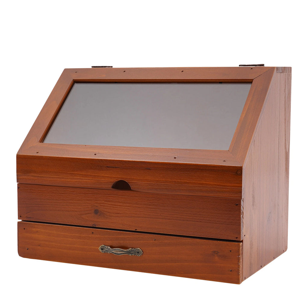 Wooden Perfume Organizer with Drawer - Stylish Jewelry Storage Box | eBay