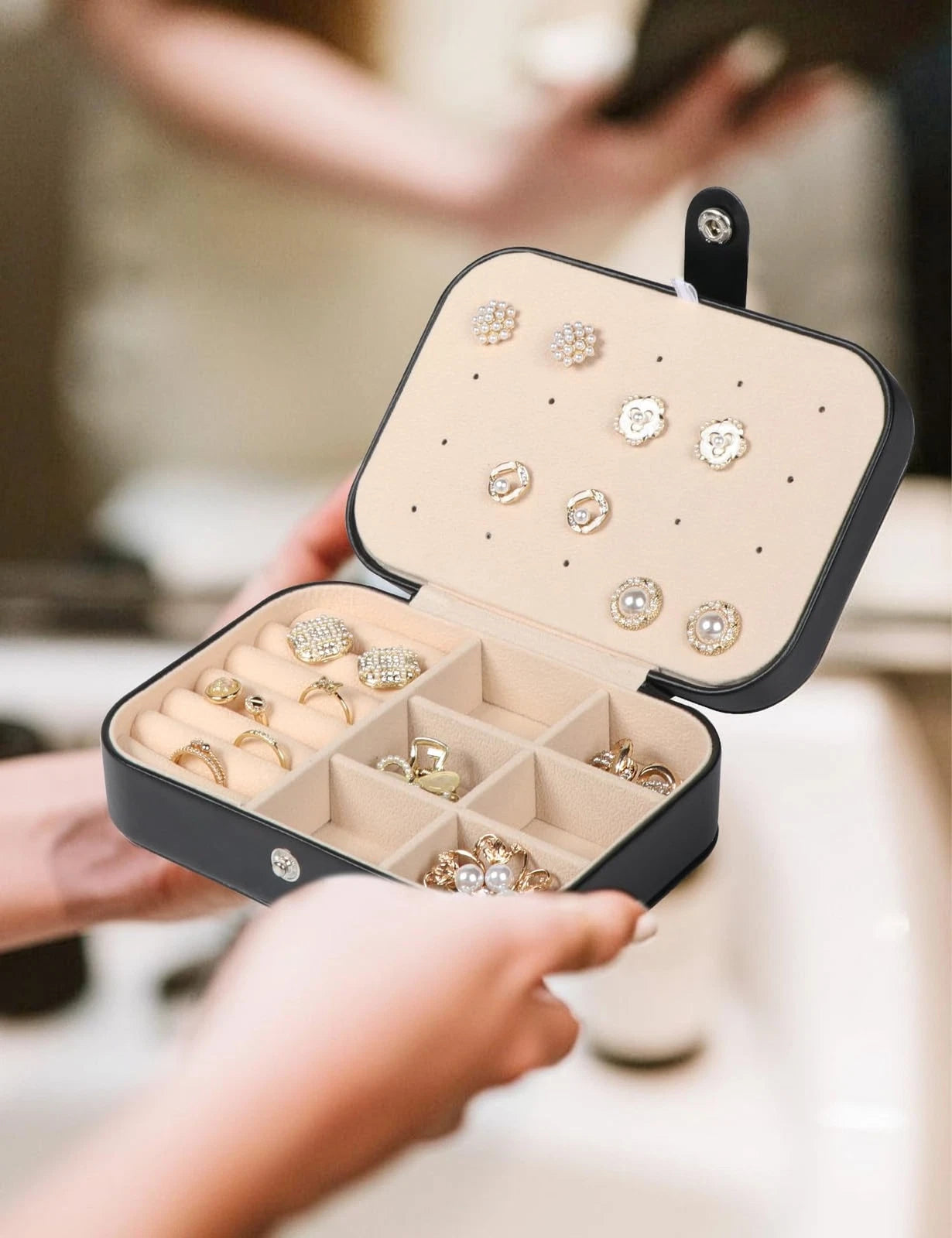 Travel Jewelry Box,Upgraded Travel Jewelry Case,Portable Jewelry Boxes for Wo... | eBay