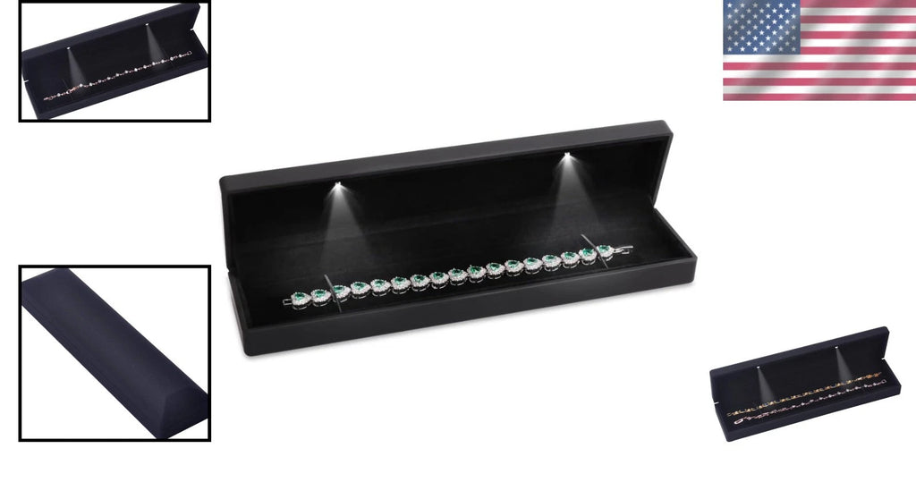Safe and Elegant LED Jewelry Box with Black Velvet Cover - Ideal for Birthdays | eBay