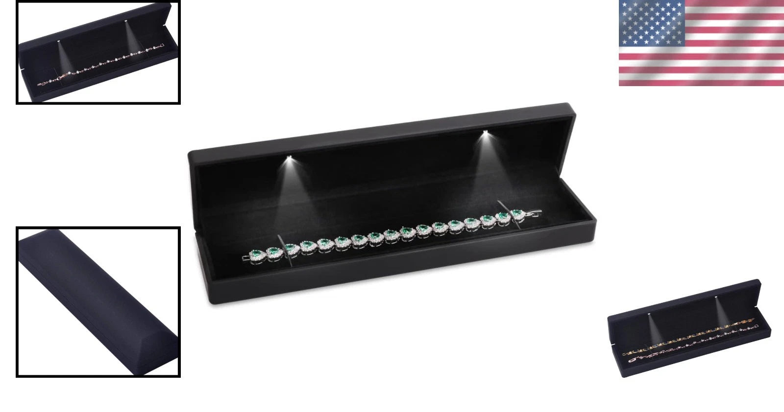 Safe and Elegant LED Jewelry Box with Black Velvet Cover - Ideal for Birthdays | eBay