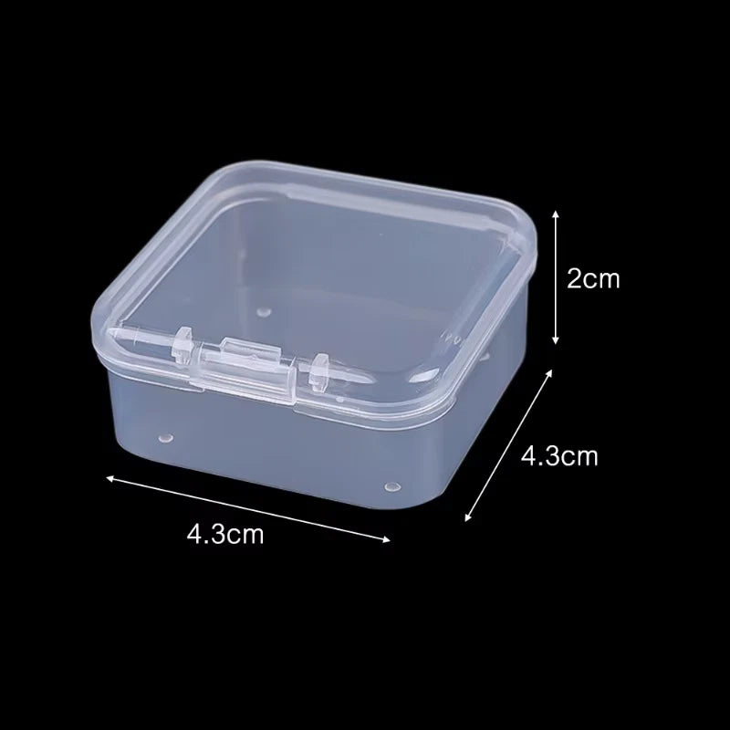 6/60Pcs Mini Plastic Box Square Transparent Storage Box for Jewelry Earrings Rin | eBay