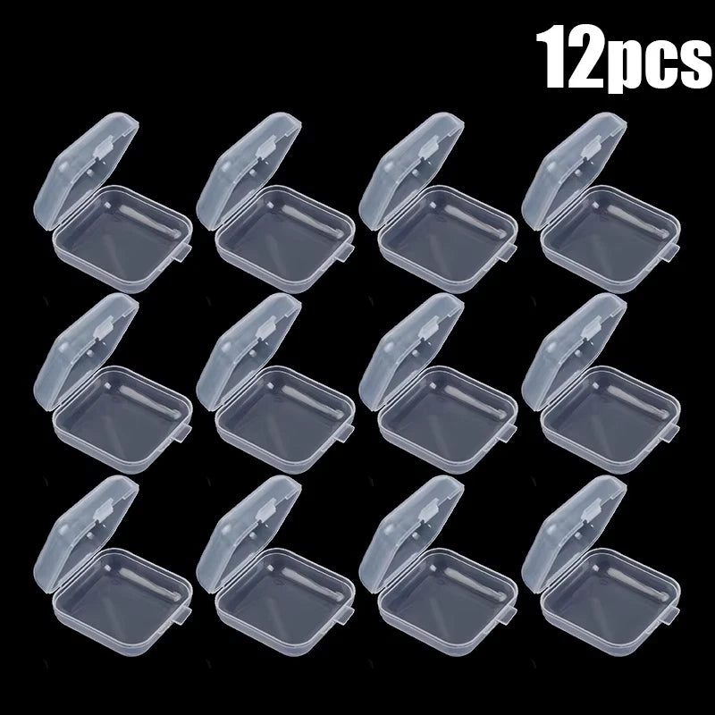 Mini Plastic Storage Box Square Transparent Organizer for Necklace Earrings Ring | eBay
