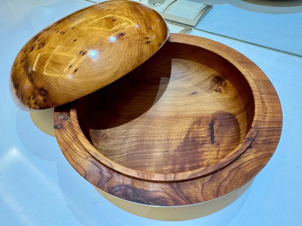 Round Box Gift idea Jewelry Thuya Wooden Box Organizer Decorative Round box | eBay