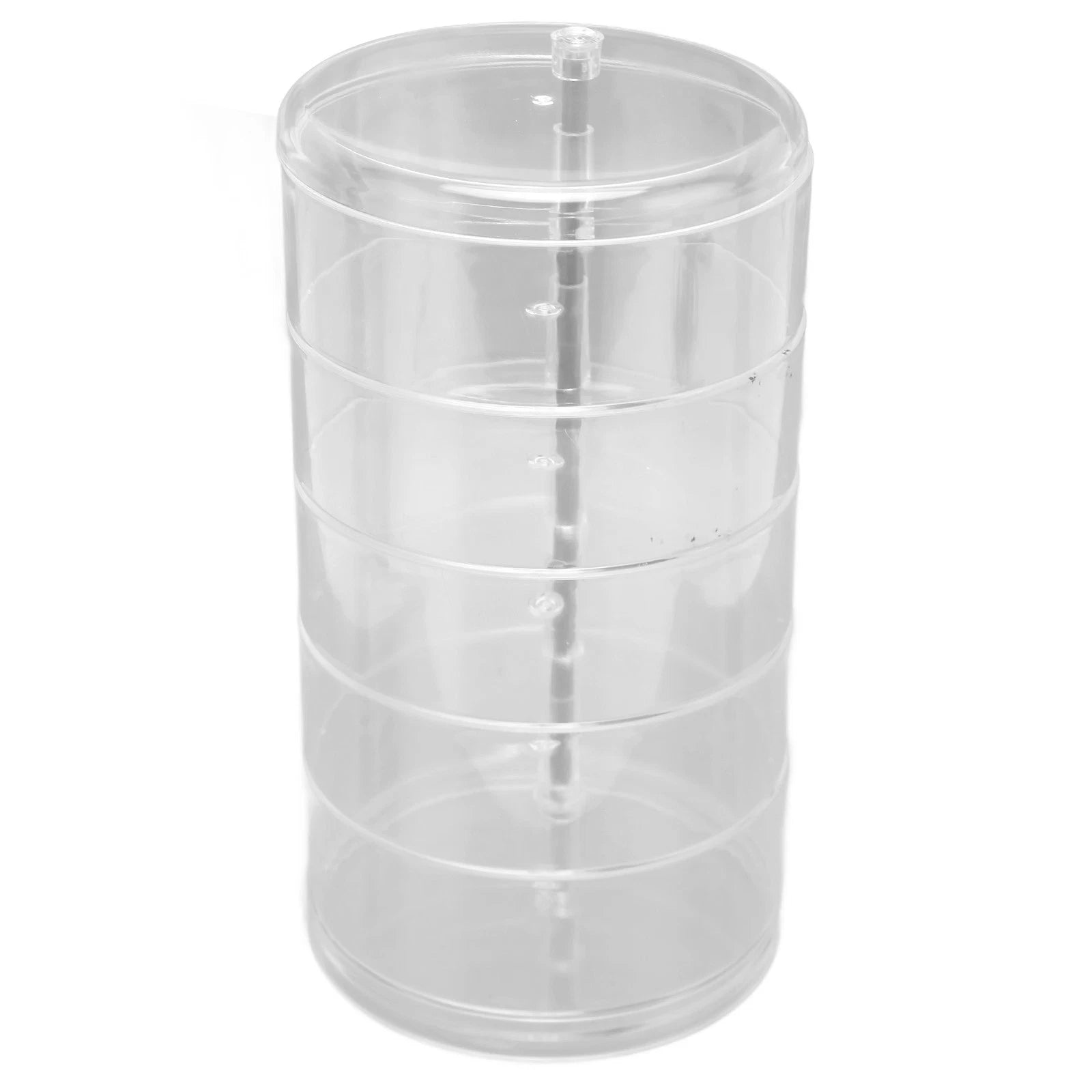 Rotatable Jewelry Box 5 Layer Transparent 360 Degree Rotation Space Saving E DGD | eBay
