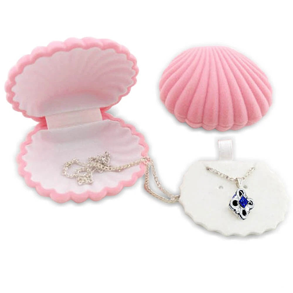 10Pcs Shell Velvet Ring Case Earrings Necklace Jewelry Display Storage Gift Box | eBay